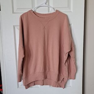 Aerie Dusty Pink Crew Neck Sweater